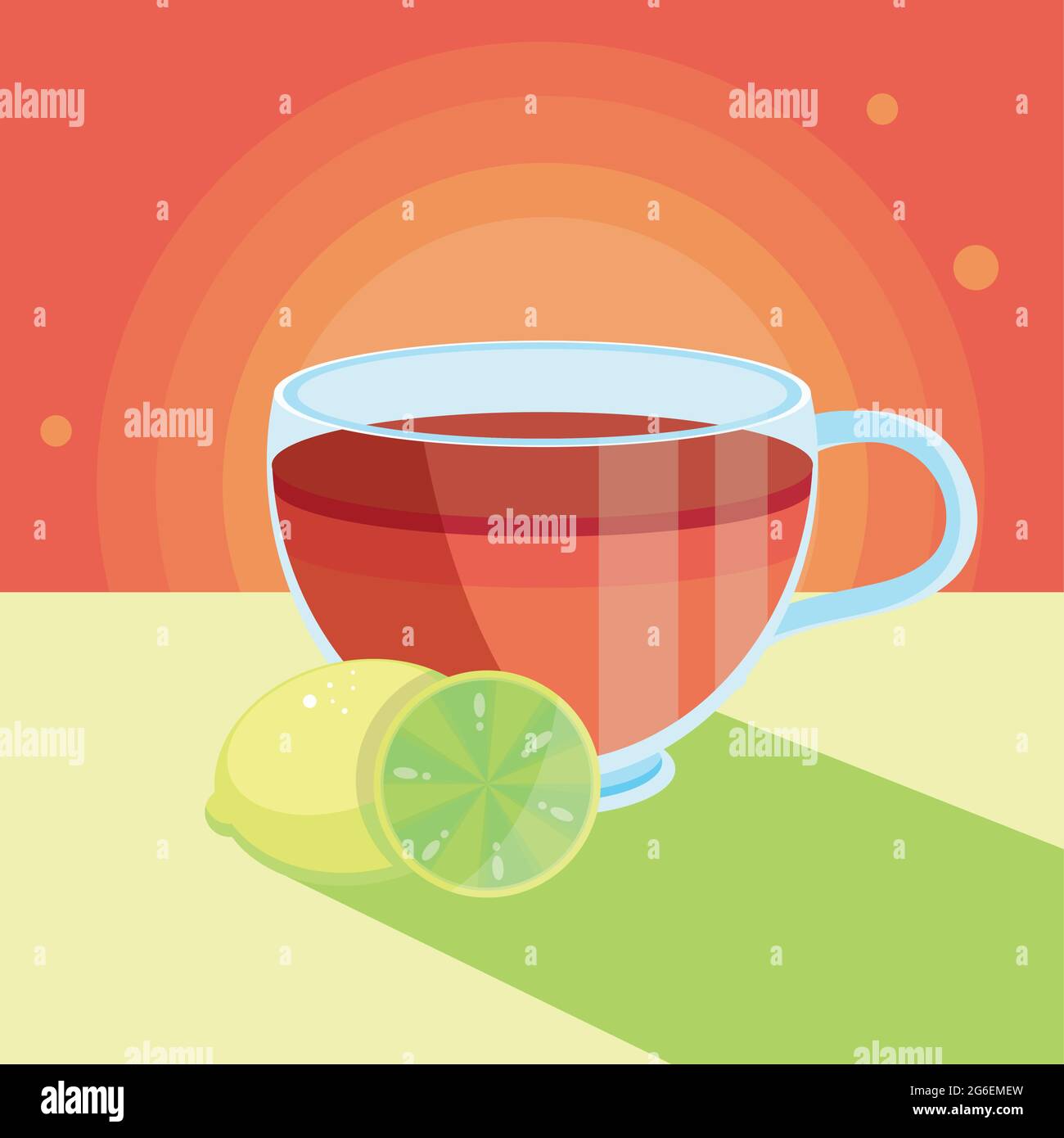 Lime green tea Stock Vector Images Alamy