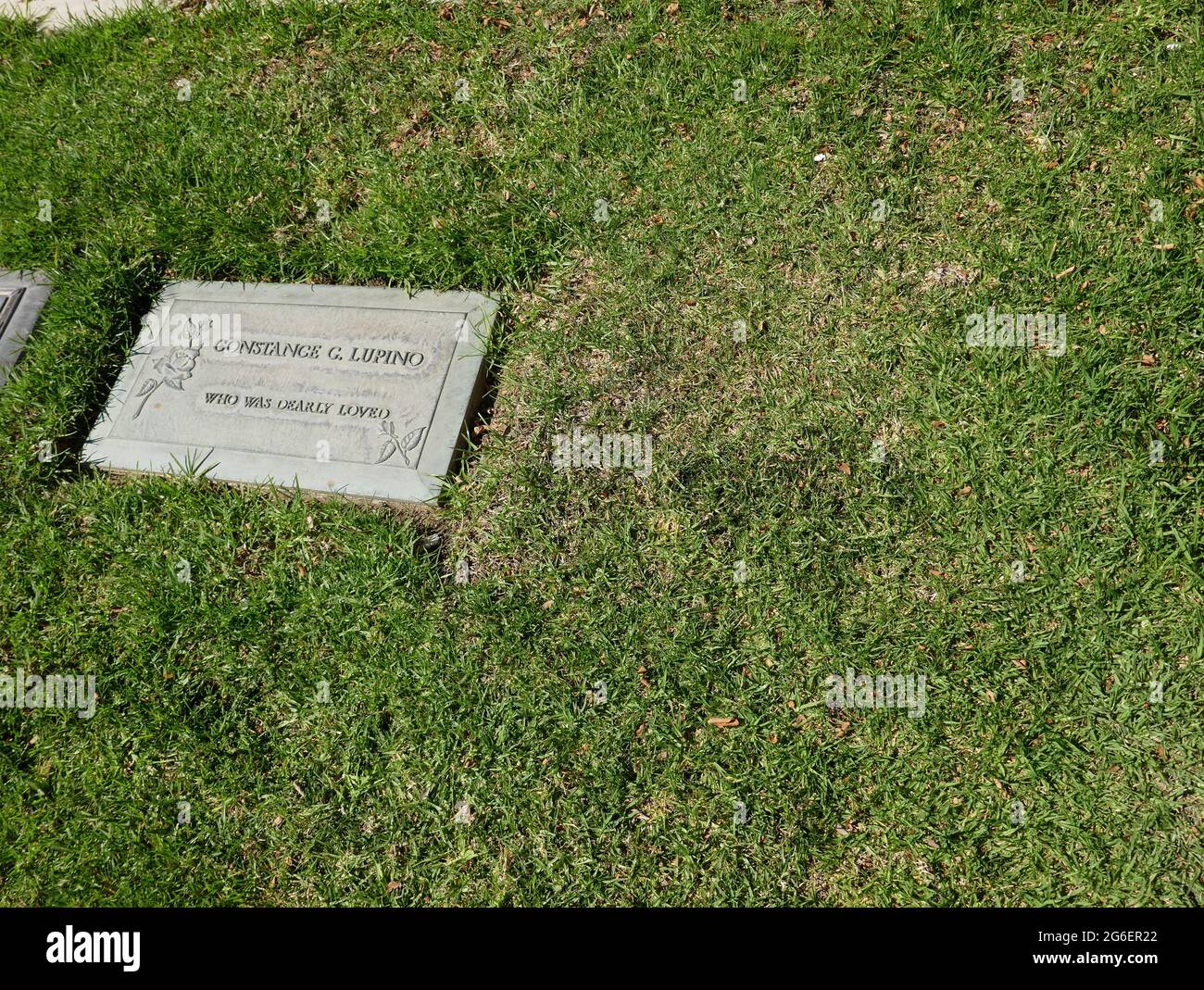 Glendale, California, USA 1st July 2021 A general view of atmosphere of Actress Constance Lupino's Grave and possible Ida Lupino Unmarked Grave at Forest Lawn Memorial Park on July 1, 2021 in Glendale, California, USA. Photo by Barry King/Alamy Stock Photo Stock Photo