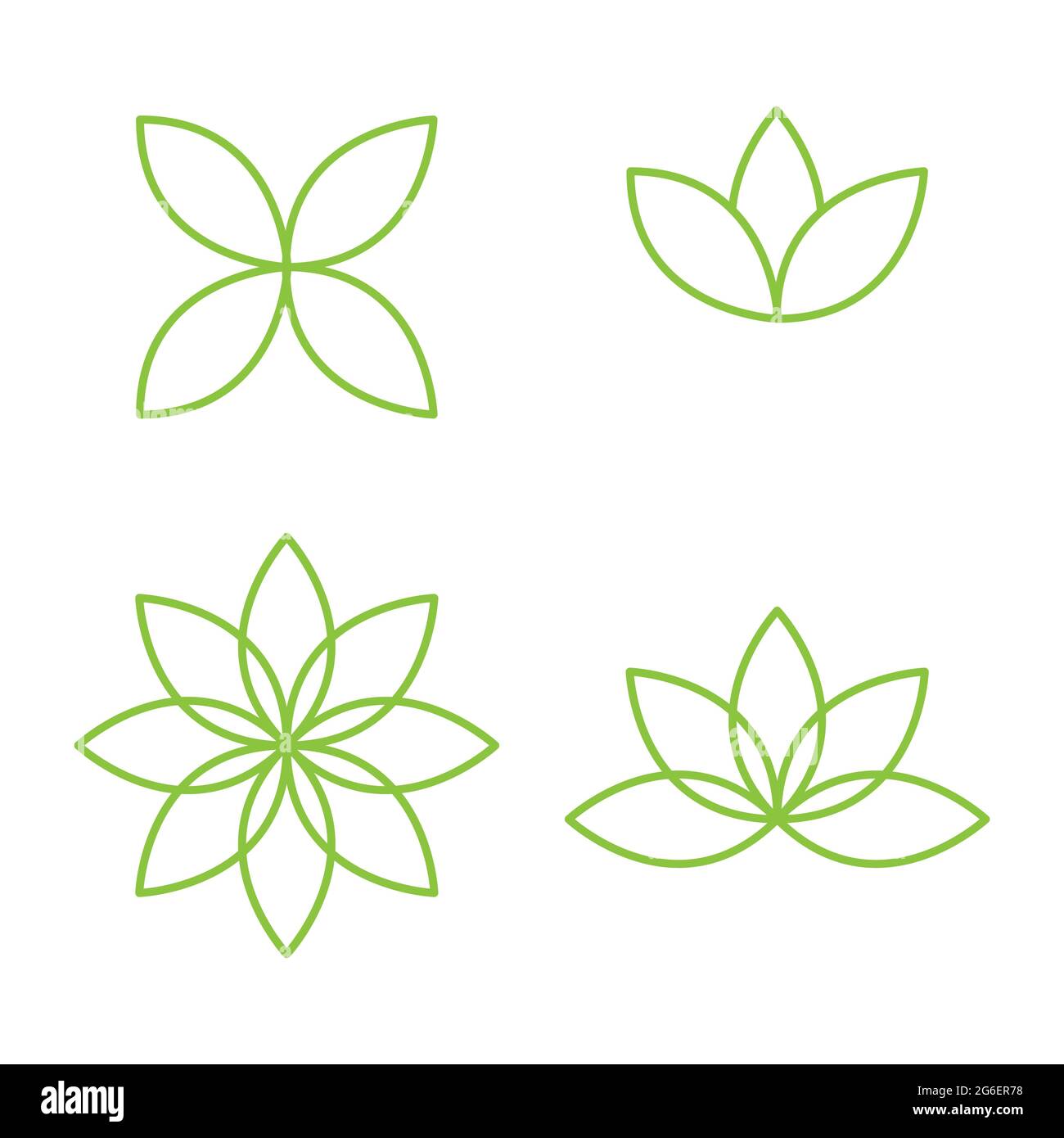 beauty lotus flower vector icon design template Stock Vector Image ...