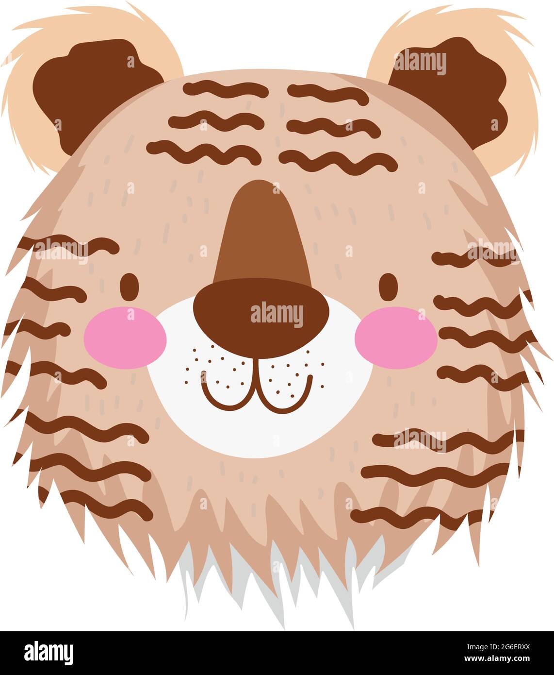 tiger face cartoon Stock Vector Image &amp; Art - Alamy