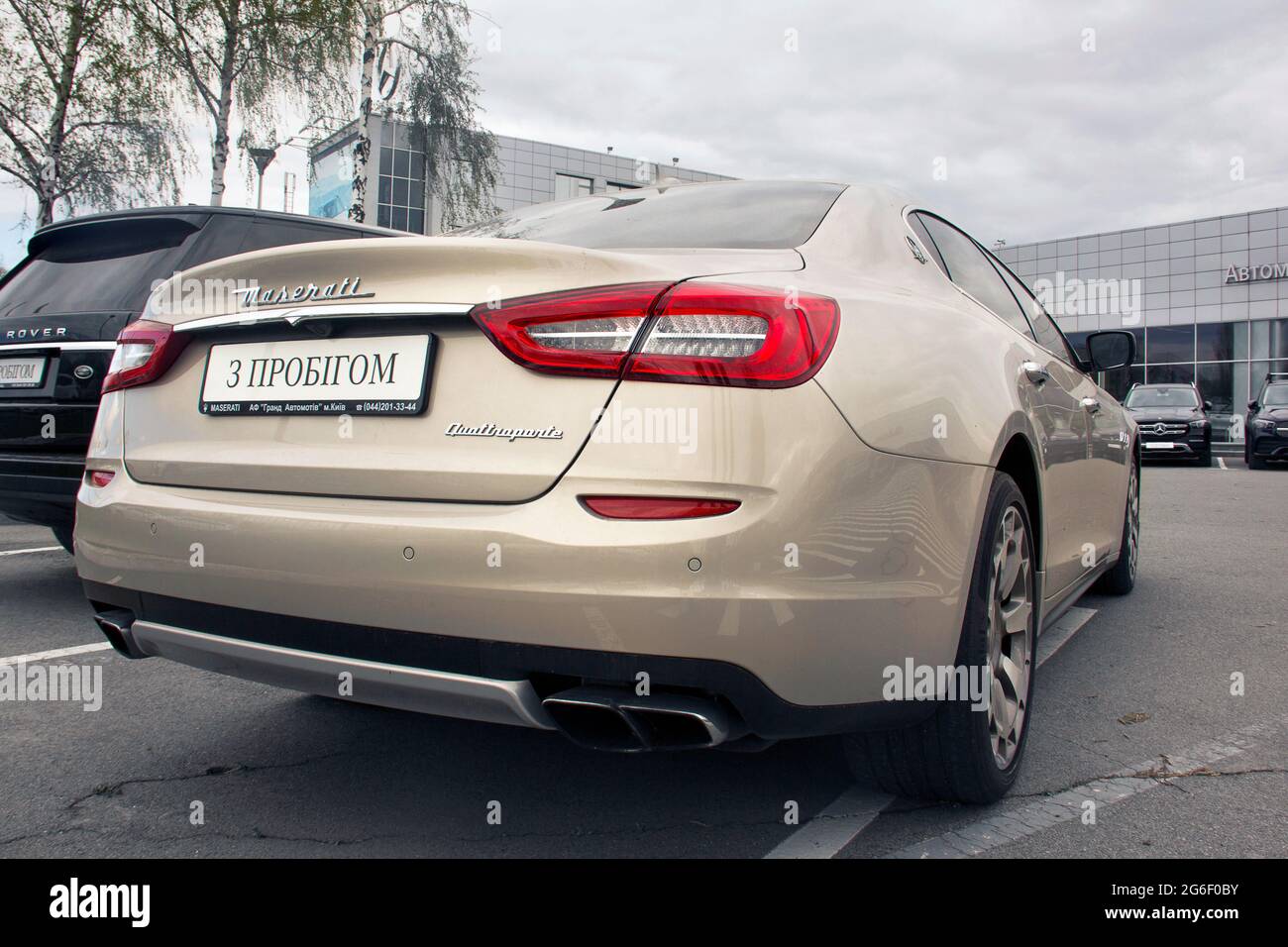 Kiev Ukraine April 21 2020 Maserati Quattroporte luxury car