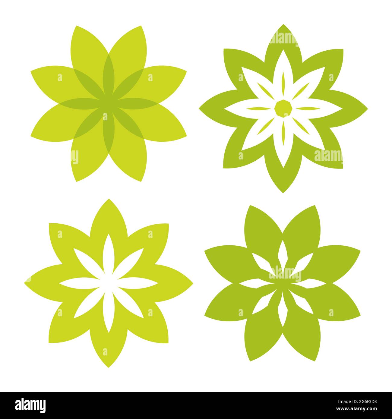 flower petals shape design. beautiful flower petals vector illustration