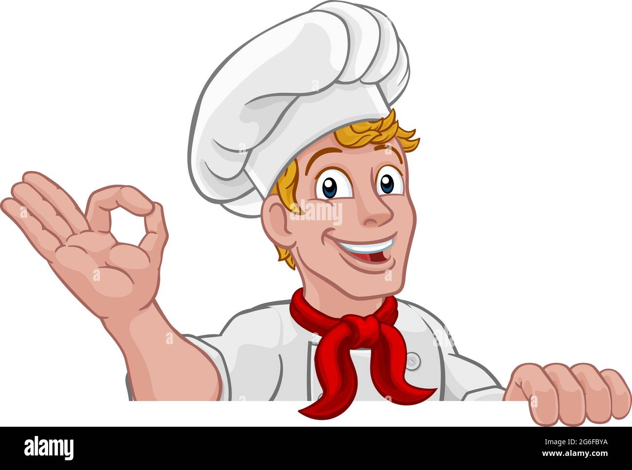 Chef Cook Baker Man Cartoon Peeking Over Sign Stock Vector Image & Art -  Alamy