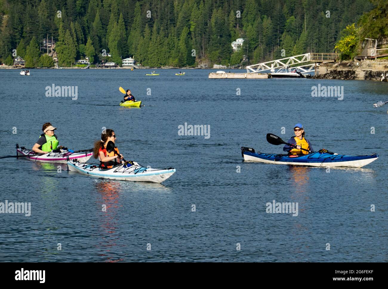 Kayaking at Deep Cove, North Vancouver, BC, Canada Stock Photo Alamy