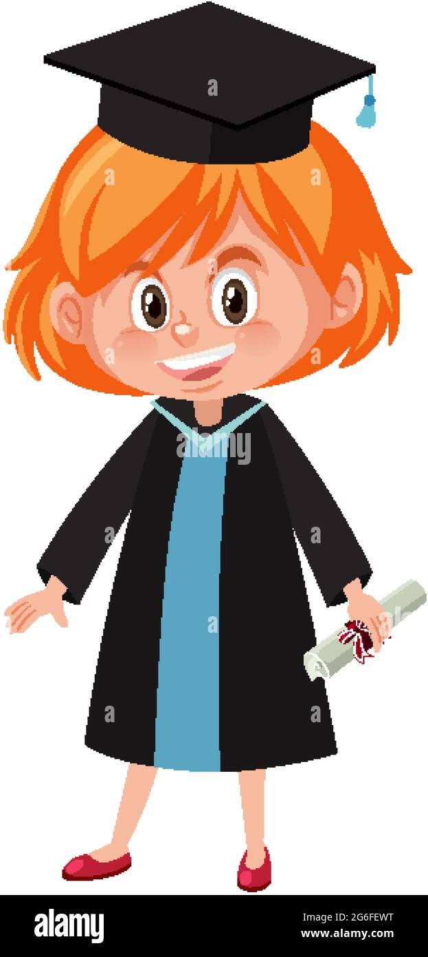 Cartoon character of a girl wearing graduation costume illustration Stock Vector Image & Art - Alamy Cartoon character of a girl wearing graduation costume illustration Stock Vector Image & Art - Alamy