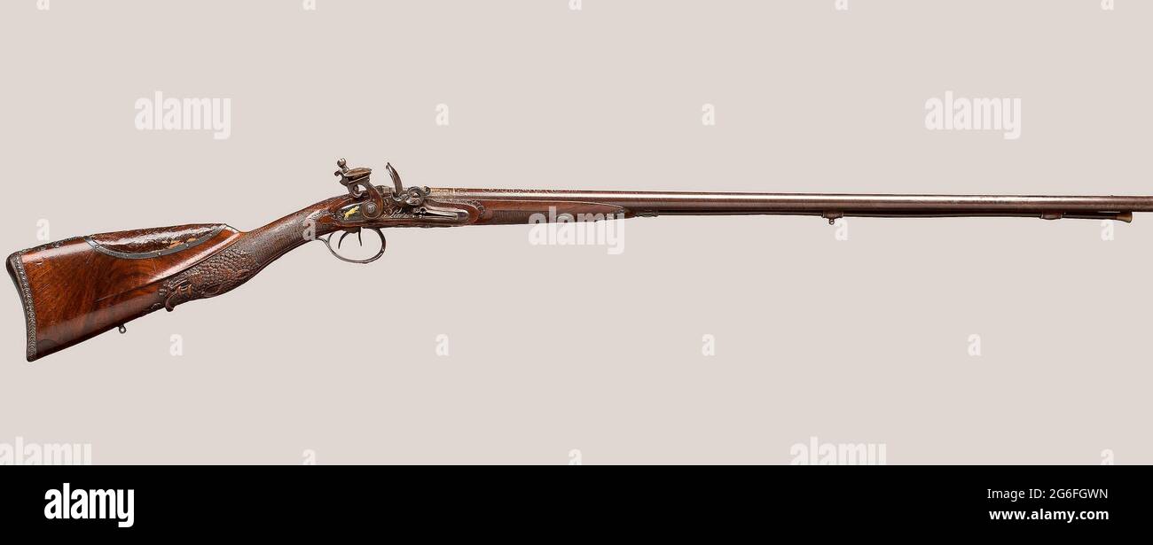 Jean Arlot. Double-Barreled Flintlock Shotgun - About 1810 - French, Paris Jean  Arlot, active 1764-1818. Steel, gold, silver, walnut, leather. 1810 Stock  Photo - Alamy