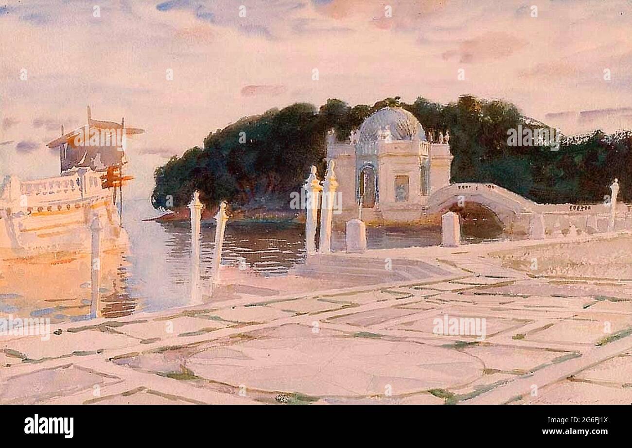 Author John Singer Sargent. The Basin, Vizcaya 1917 John Singer Sargent American, 18561925