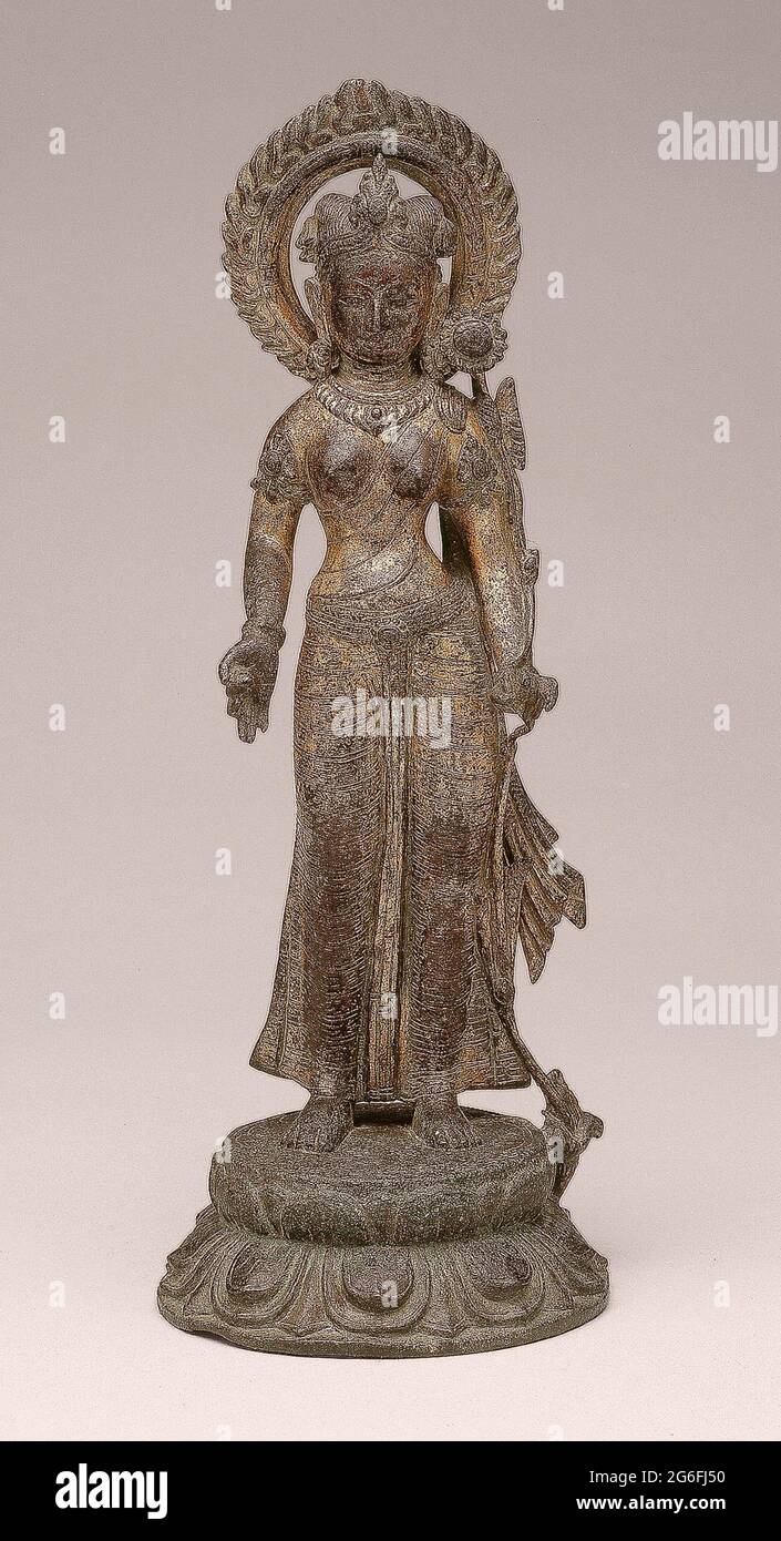 Goddess Green Tara Standing With Hand In Gesture Of Gift-Giving  (Varadamudra) - 10Th Century - Nepal. Copper Alloy. 901 Ad - 1000 Stock  Photo - Alamy