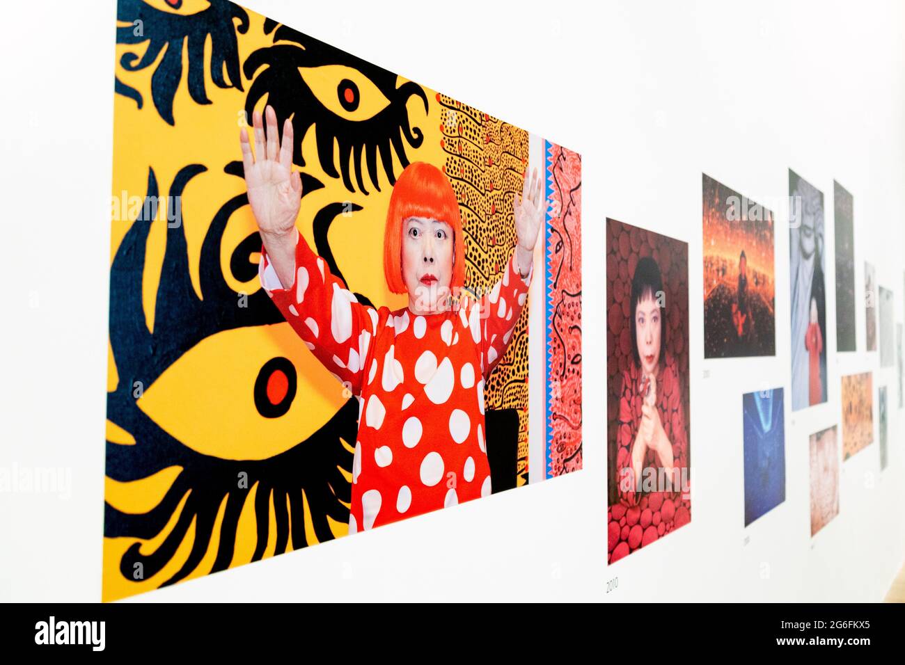 Portraits of Japanese artist Yayoi Kusama, Yayoi Kusama Infinity Mirror Rooms exhibition 2021 at