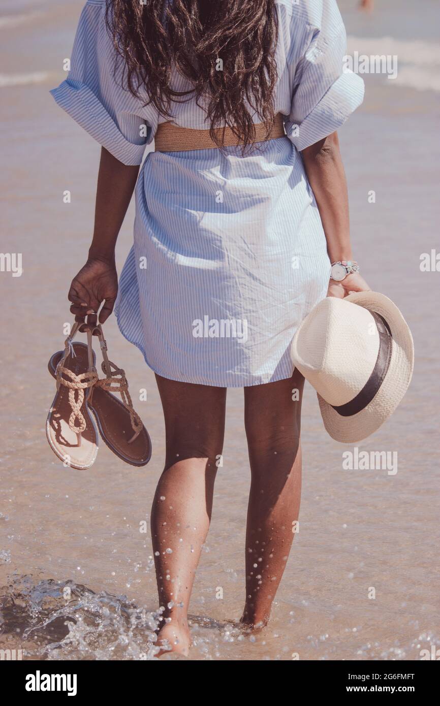 seashore wearing summer clothes 