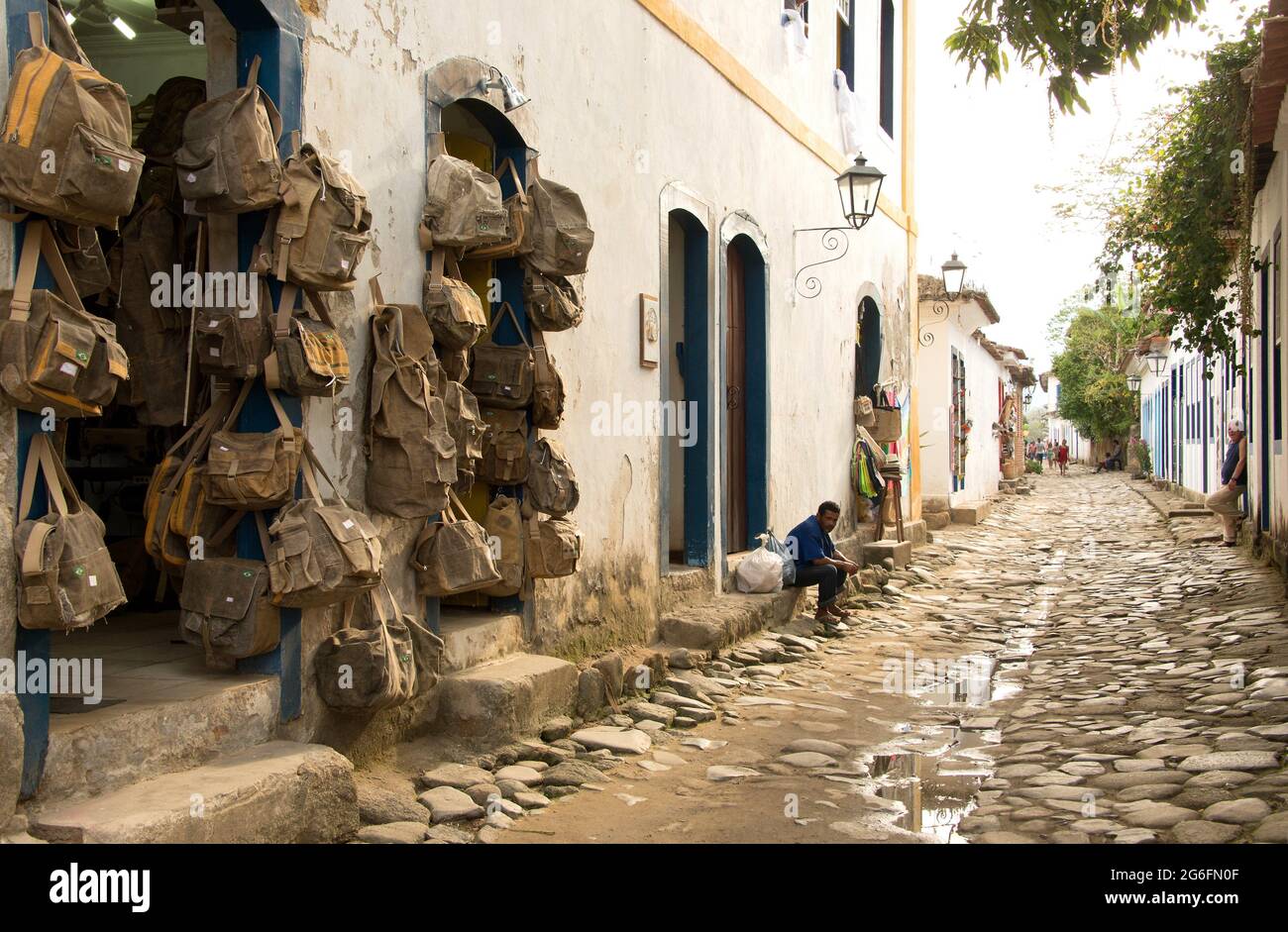 Paraty is a colonial municipality UNESCO World Heritage in the Costa Verde, Brazil. Historical Center. Stock Photo