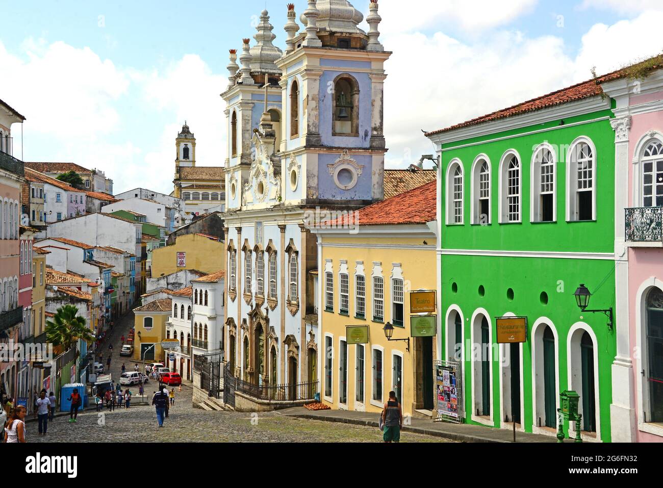 Pelourinho quarter. Salvador de Bahia, Brazil. Stock Photo