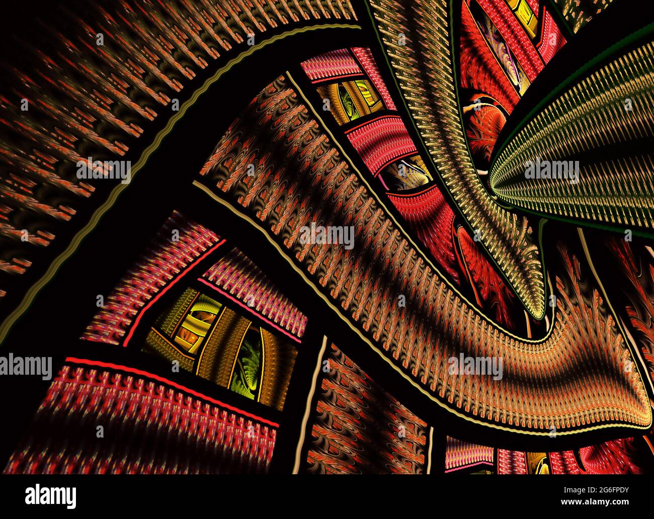 Abstract Digital Fractal Spiral Art On Stock Illustration 173694671