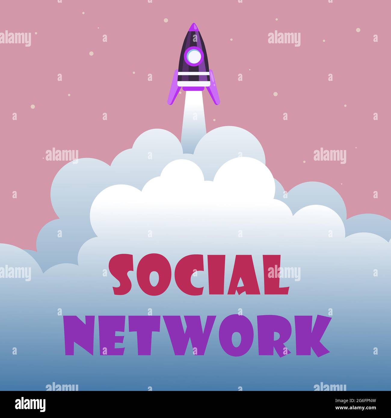 Conceptual display Social Network. Word Written on a framework of individual linked by interan individualal relationship Abstract Reaching Top Level Stock Photo