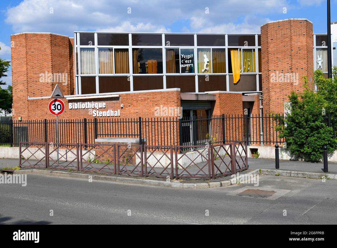 Stendhal Public Library in Sartrouville, Yvelines, France. Stock Photo