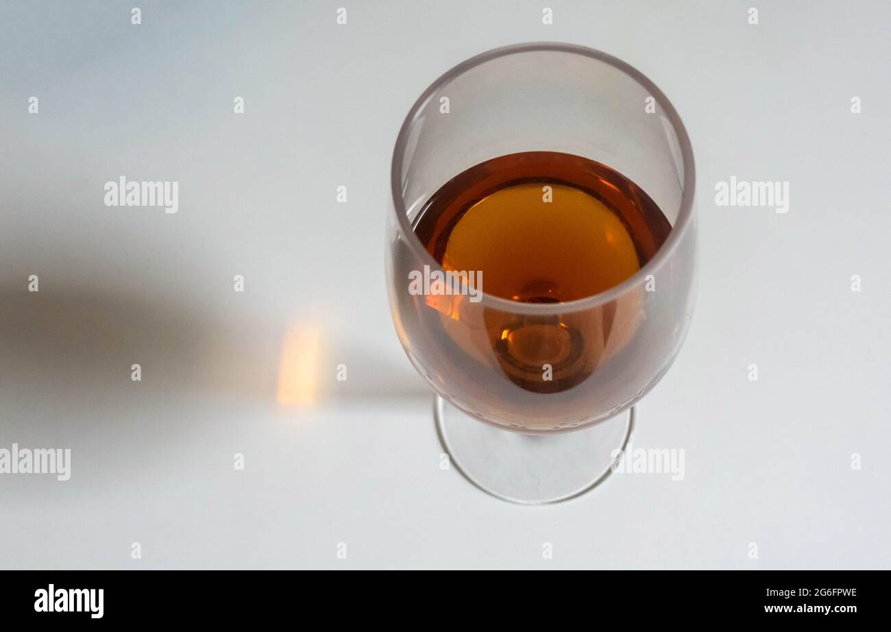 A snifter of brandy Stock Photo