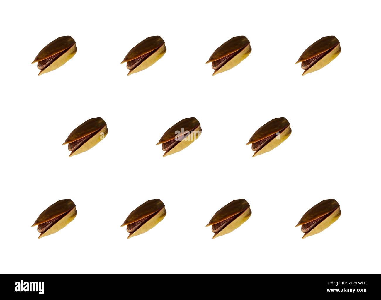 Pine nuts on white background. Stock Photo
