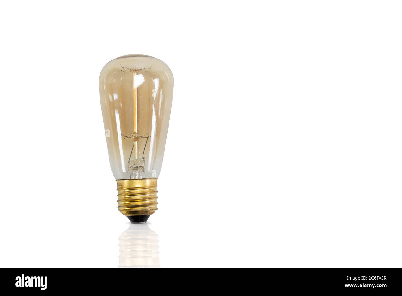 Light bulb isolated on white. Retro style. Stock Photo