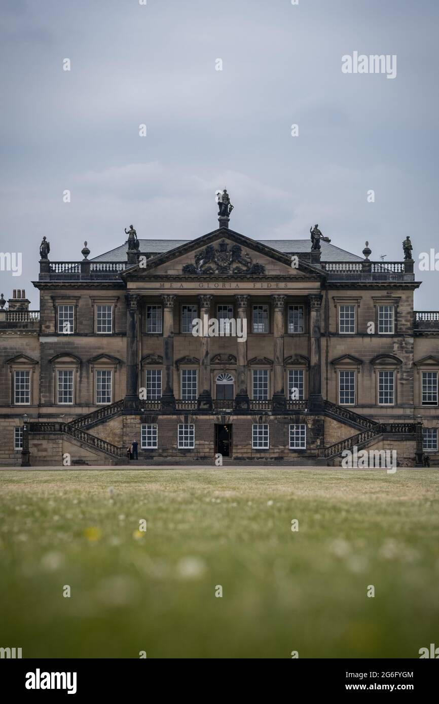 The Colossal Palladian East Front at Wentworth Woodhouse, Country Home in Rotherham, England