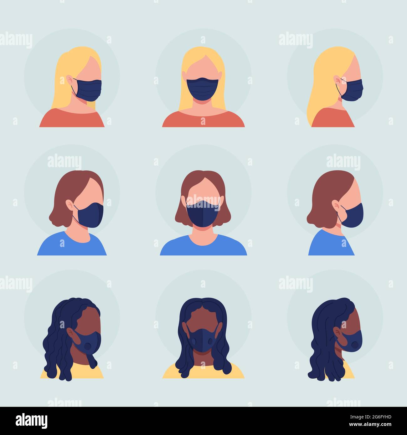 Semi profile portrait Stock Vector Images - Alamy