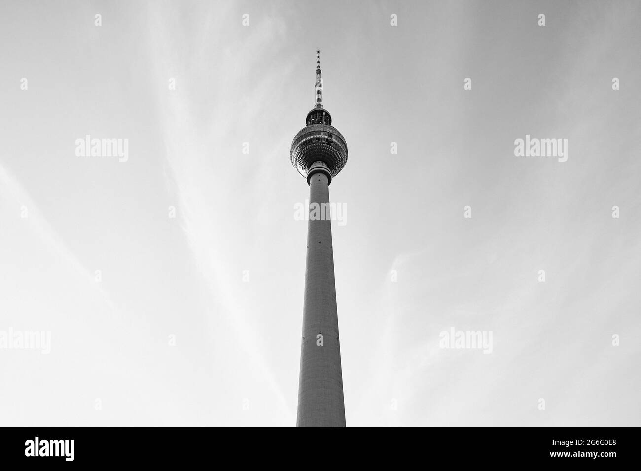 Tall television tower Black and White Stock Photos & Images - Alamy