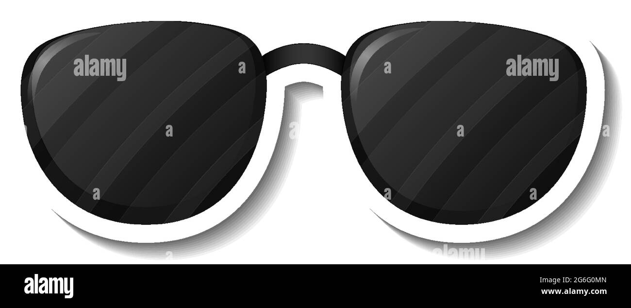 A sticker template with eyewear sunglasses isolated illustration Stock ...