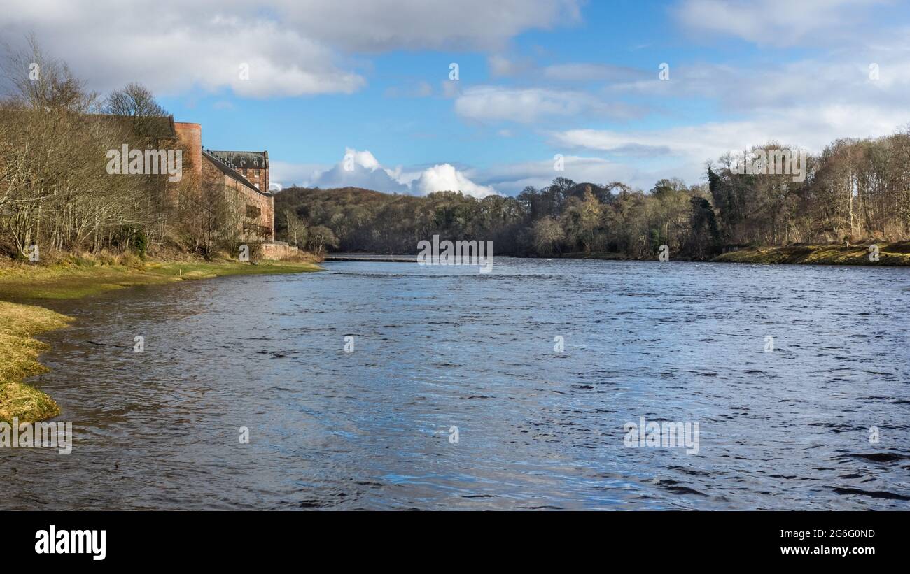 The River Tay at Stanley Mills Perthshire Scotland a historic water