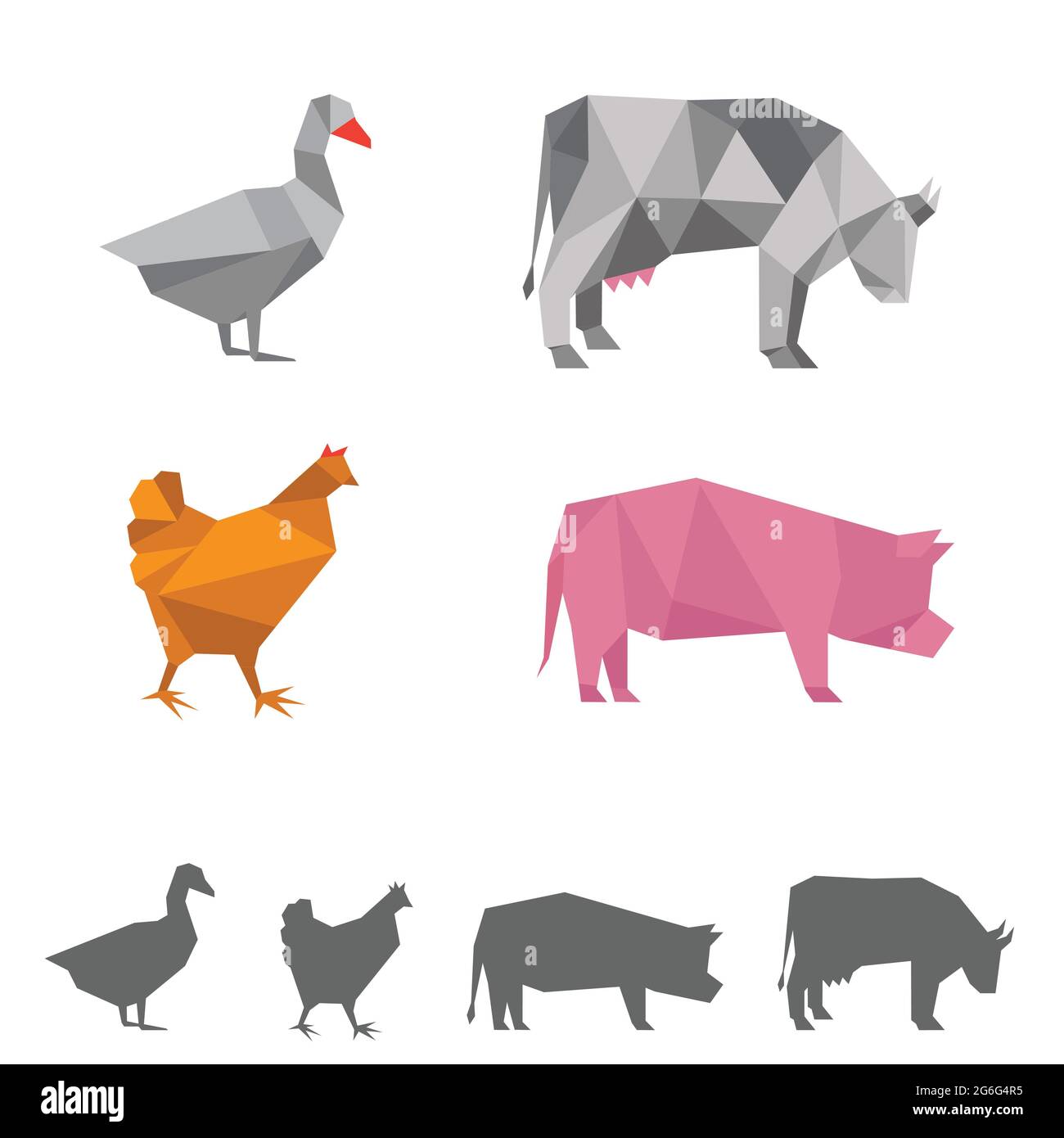vector farm animals, origami geometric illustration, cow, pig, goose, chicken Stock Vector Image & Art - Alamy vector farm animals, origami geometric illustration, cow, pig, goose, chicken Stock Vector Image & Art - Alamy