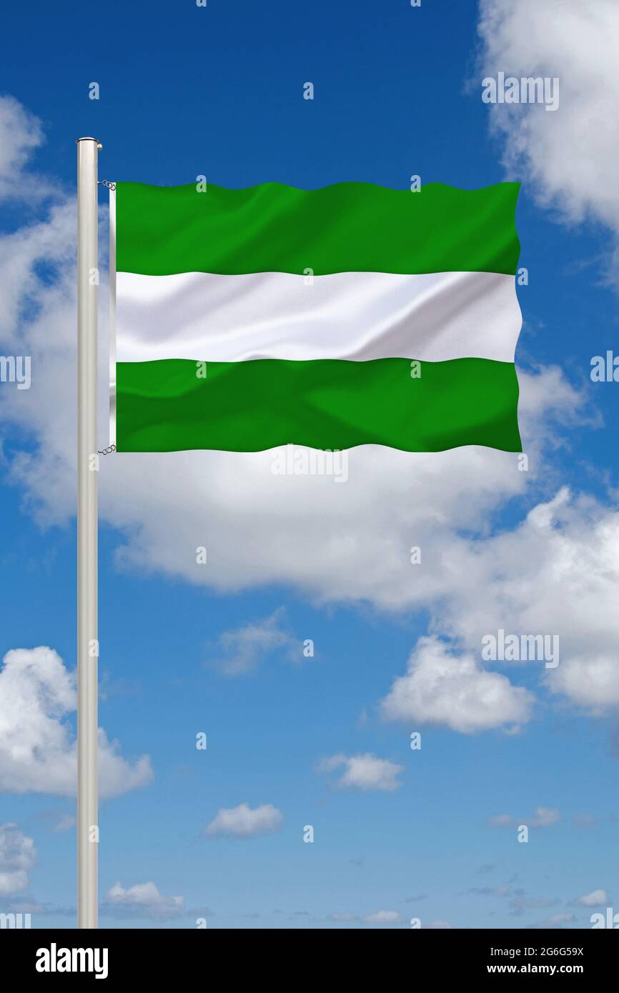 flag of Rotterdam, Netherlands, Rotterdam Stock Photo