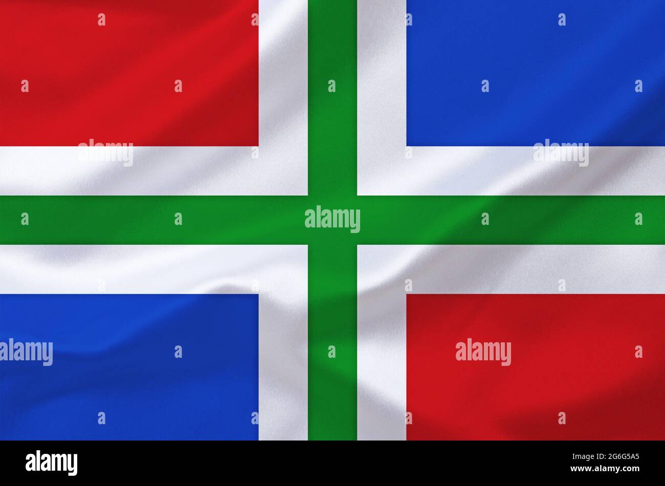 flag of the Province of Groningen, Netherlands, Groningen Stock Photo