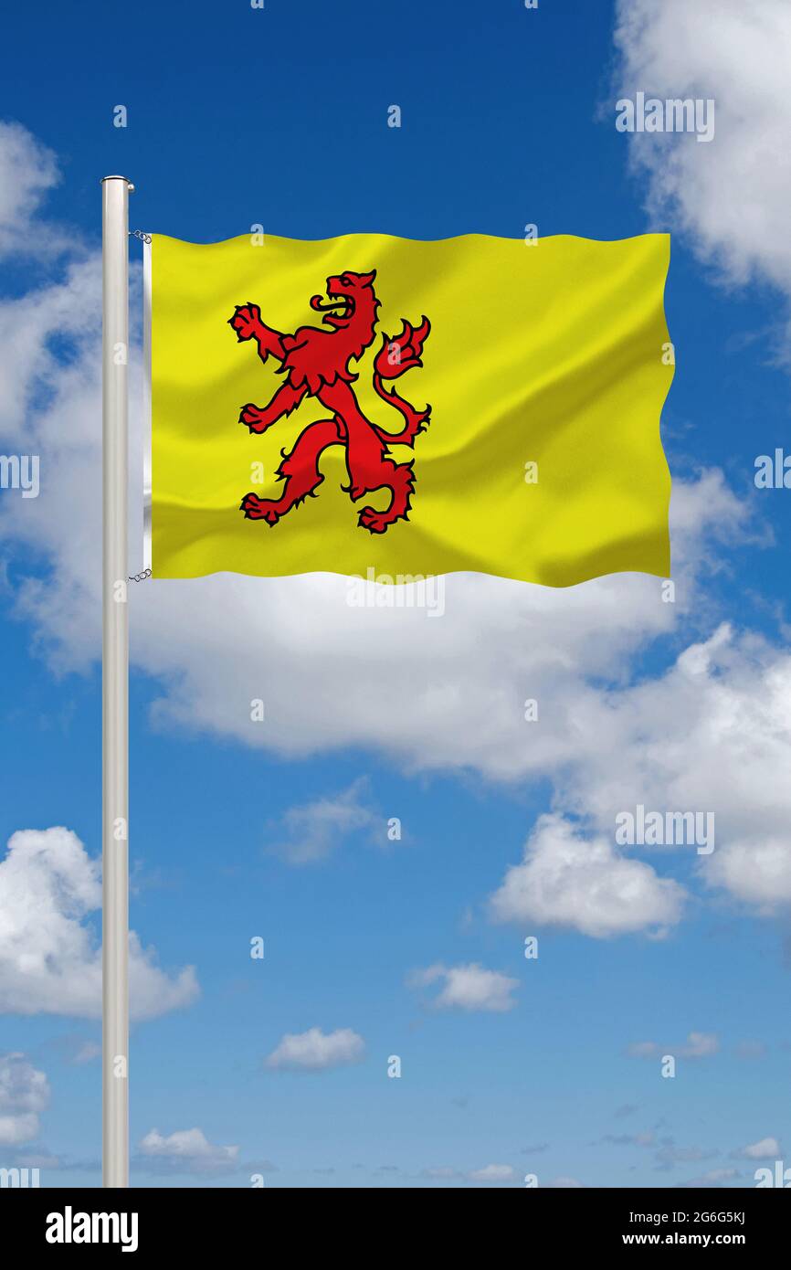 flag of South Holland, Netherlands, South Holland Stock Photo