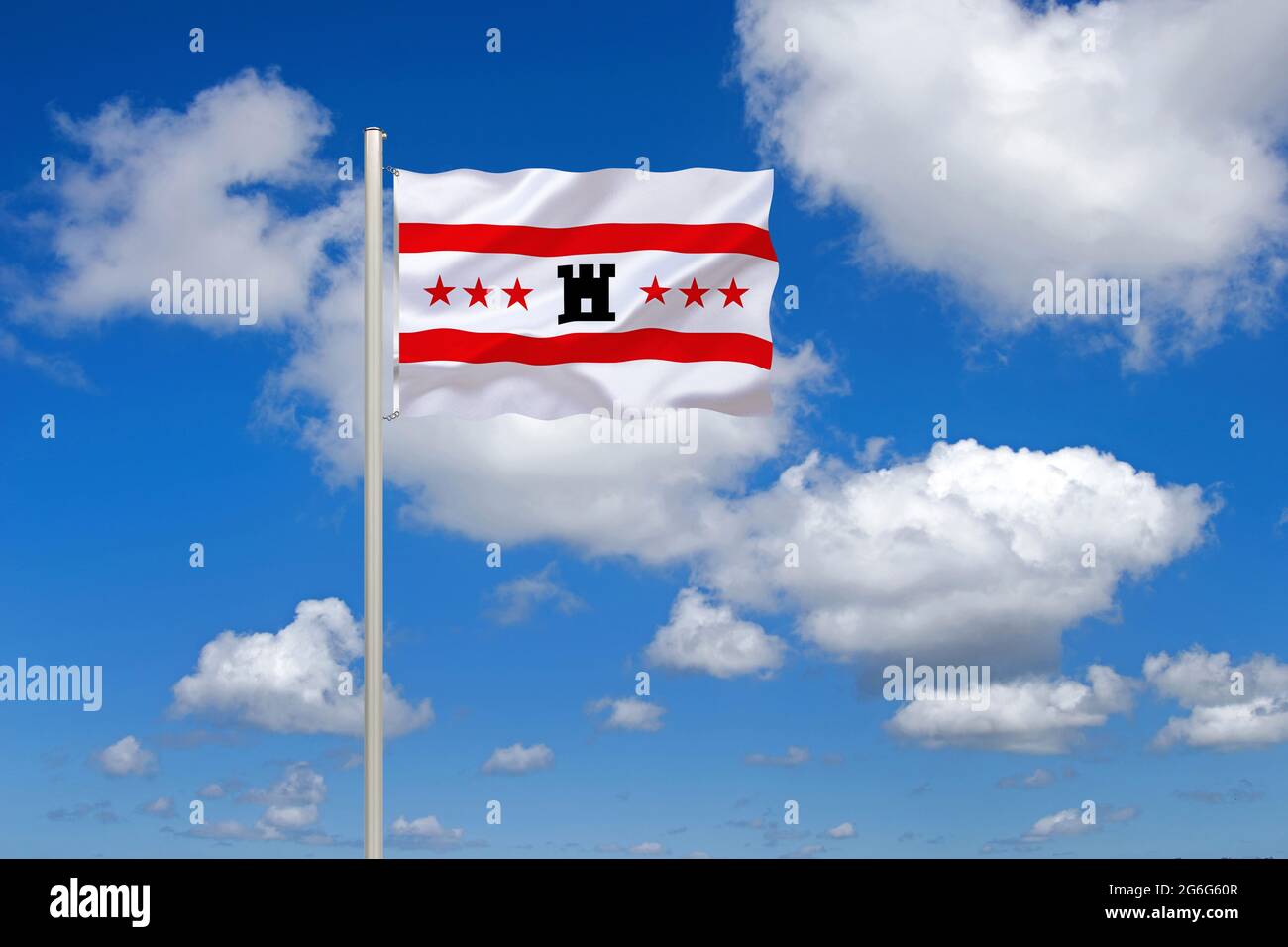 flag of Drenthe, Netherlands, Drenthe Stock Photo
