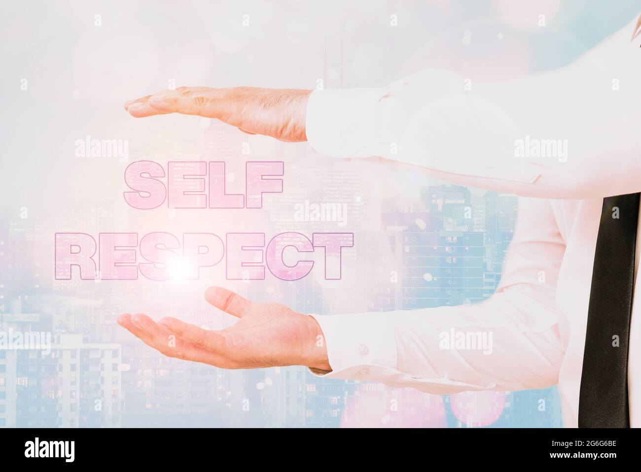 Handwriting text Self Respect. Internet Concept Pride and confidence in oneself Stand up for yourself Inspirational business technology concept with Stock Photo