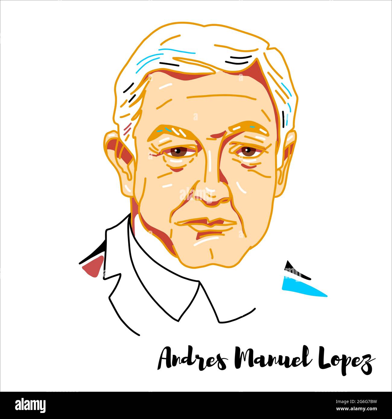 RUSSIA, MOSCOW - May, 06, 2019: Andres Manuel Lopez engraved vector  portrait with ink contours. Mexican politician serving since 2018 as the  58th Pres Stock Vector Image & Art - Alamy