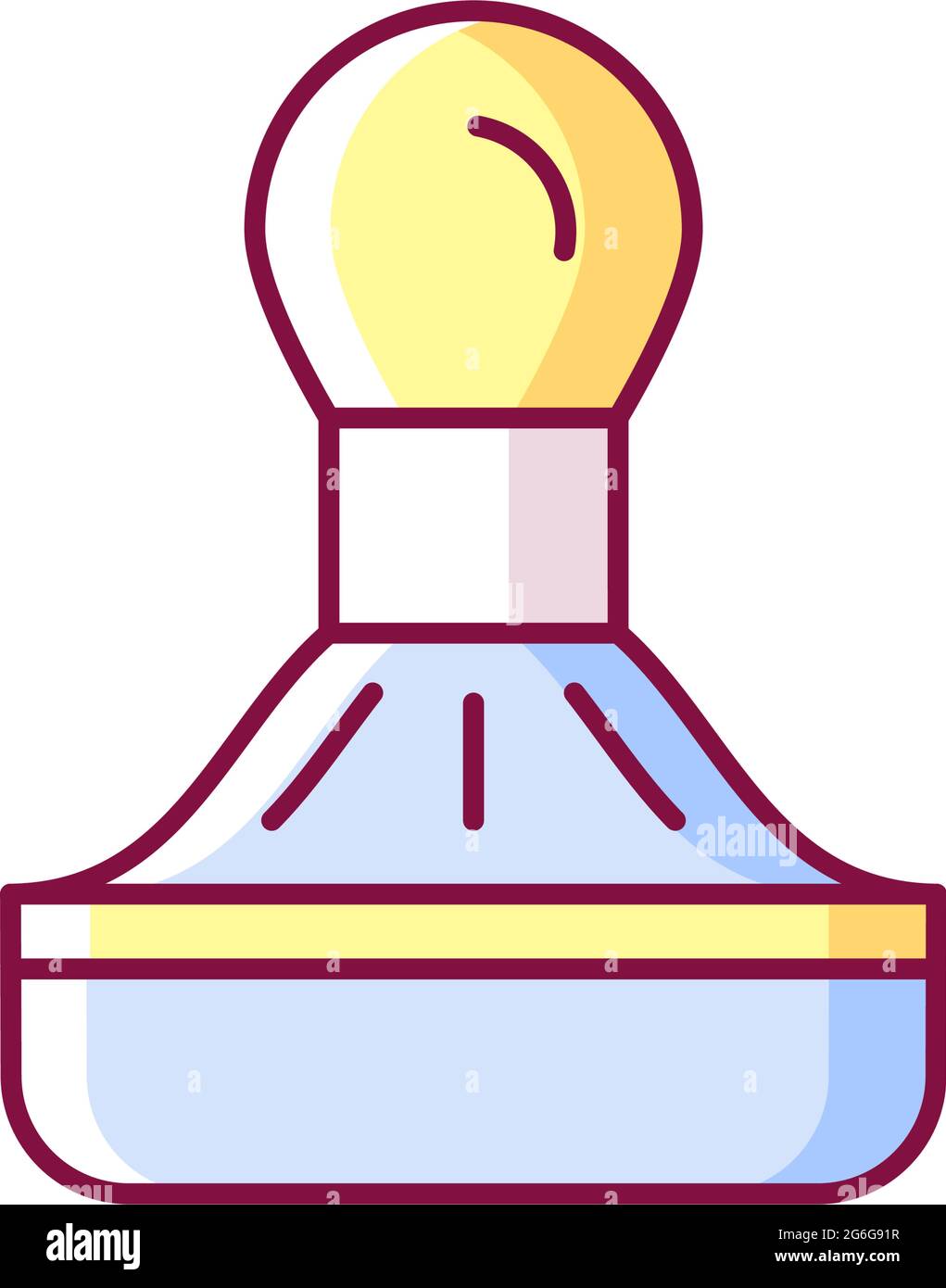 Coffee tamper RGB color icon Stock Vector
