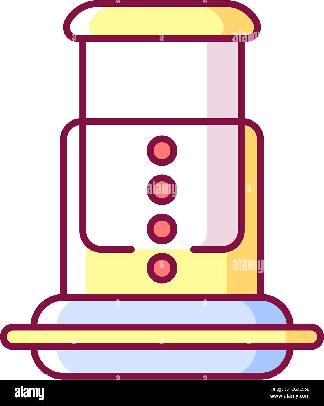 Air pressure coffee plunger RGB color icon Stock Vector Image & Art Alamy