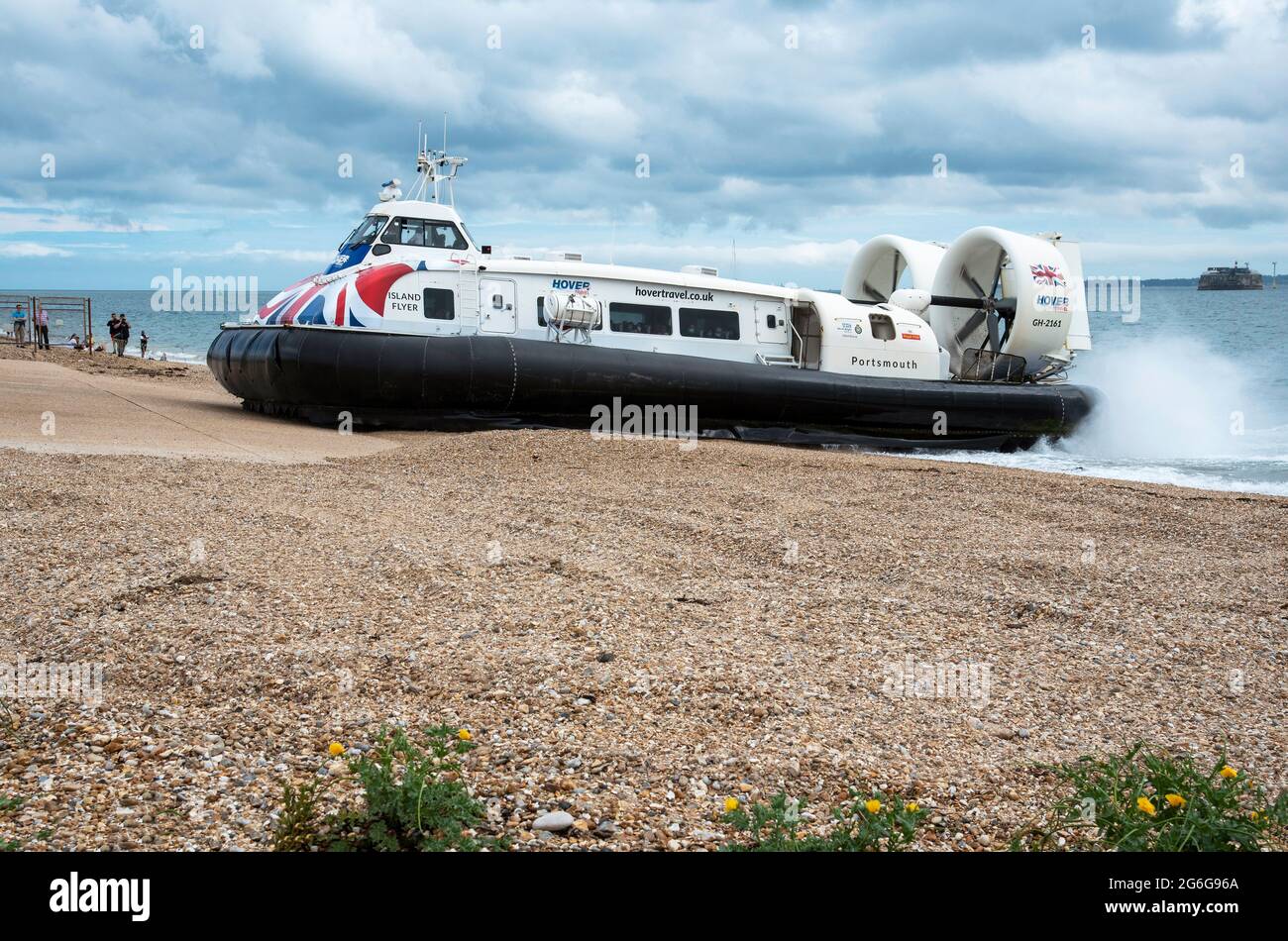 Southsea, Portsmouth, England, UK. July 2021. Passenger hovercraft
