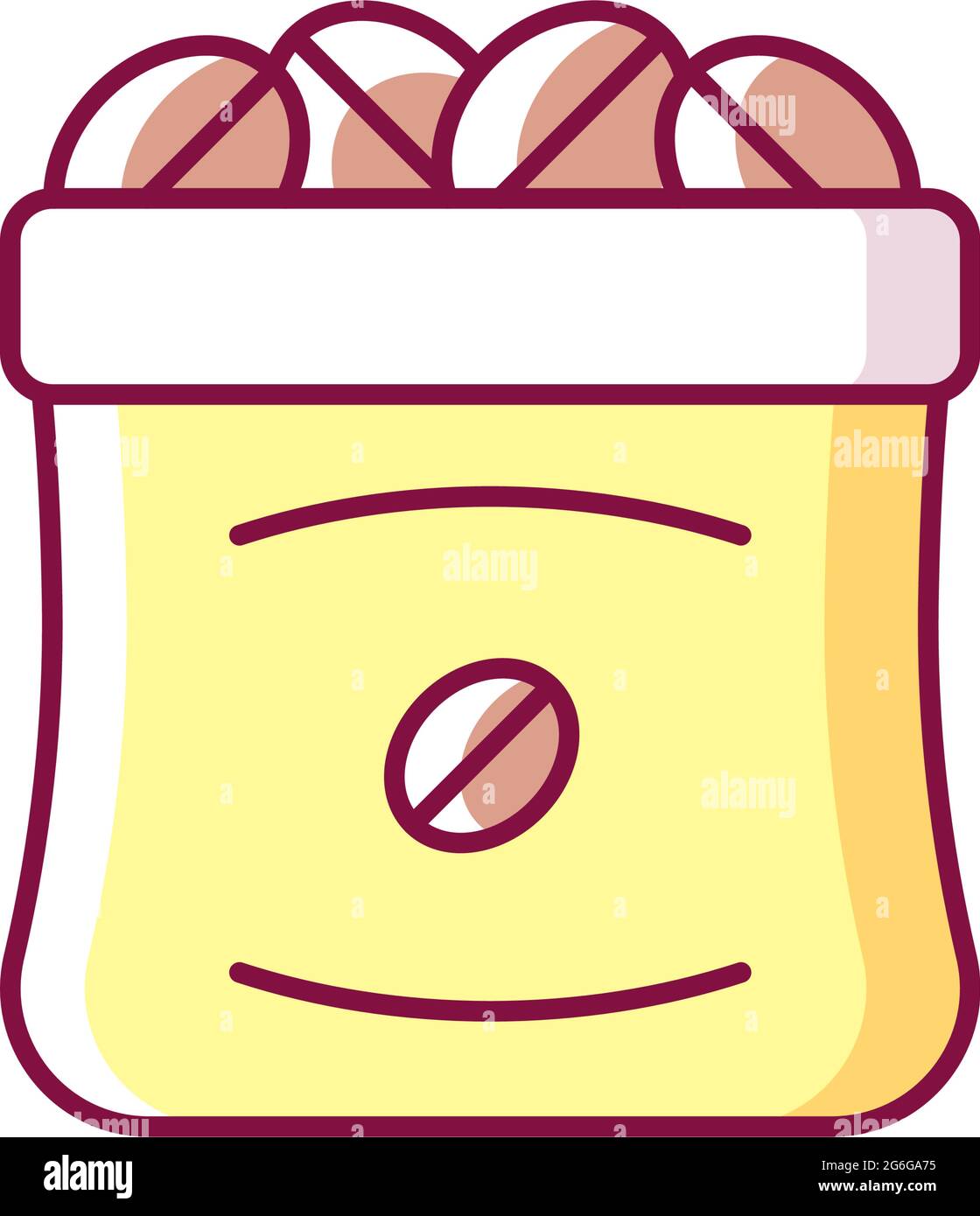 Coffee sacks RGB color icon Stock Vector