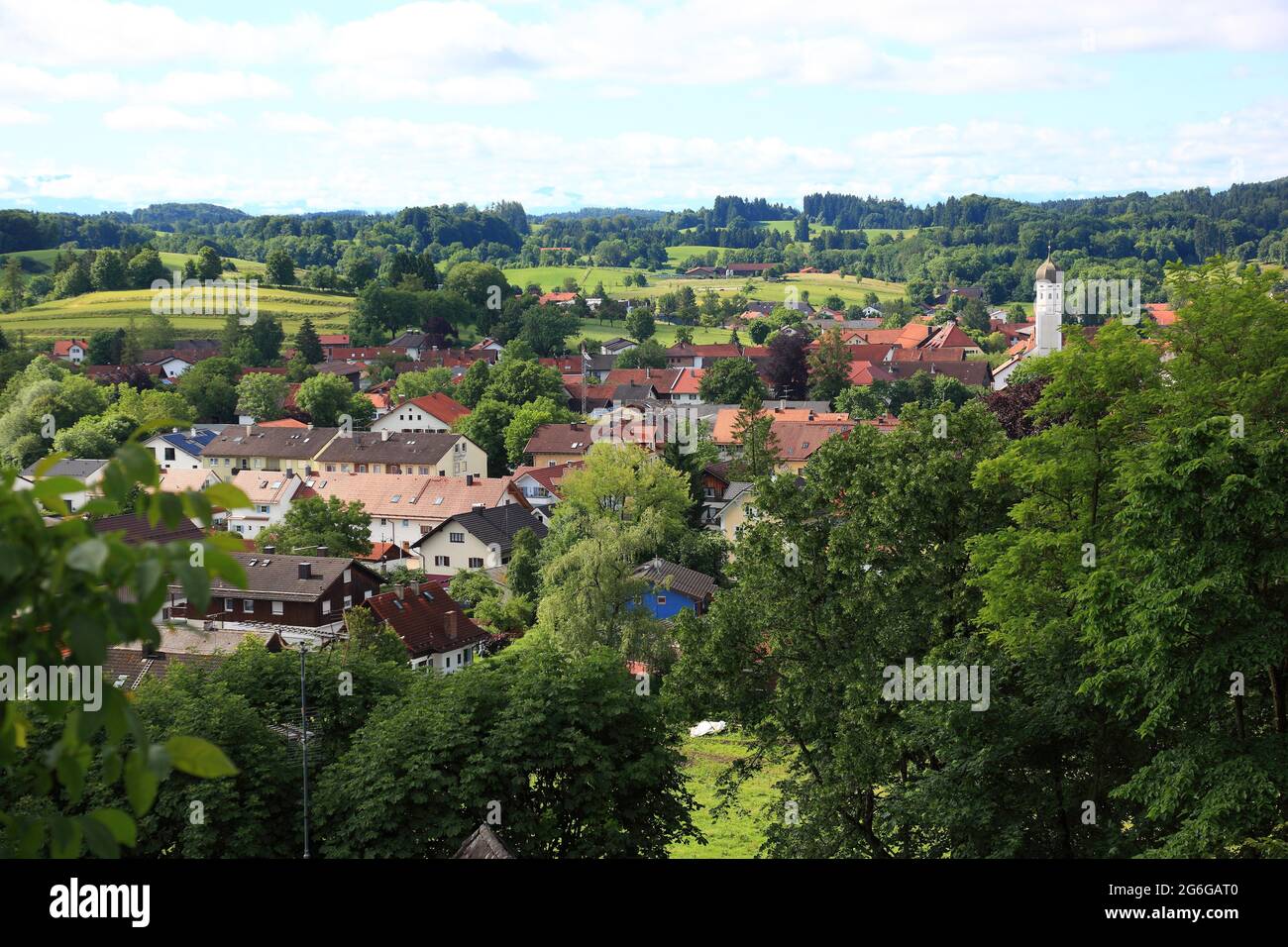 Ort Erling bei Andechs, Landkreis Starnberg, Oberbayern, Deutschland  /  the village of Erling near Andechs, Starnberg County, Upper Bavaria, Germany Stock Photo