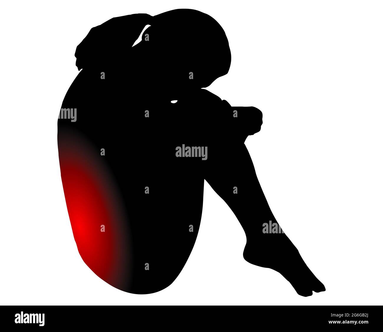 Woman doing gymnastics having back pain Stock Photo Alamy