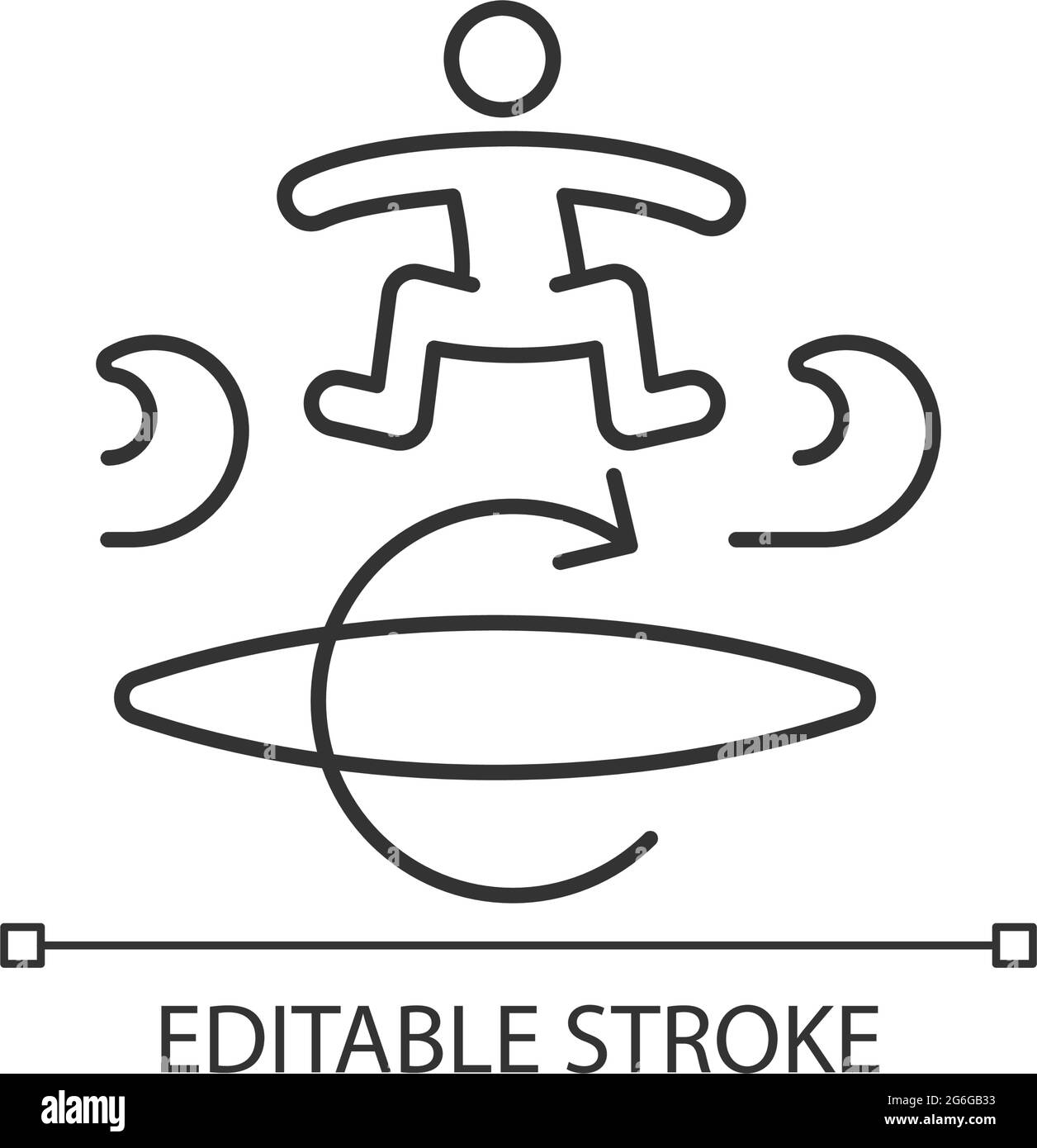 Kickflip surfing technique linear icon Stock Vector Image & Art Alamy