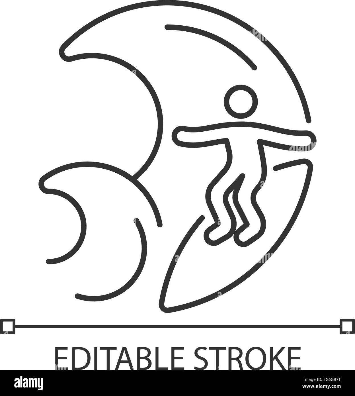 Big wave surfing linear icon Stock Vector Image & Art - Alamy