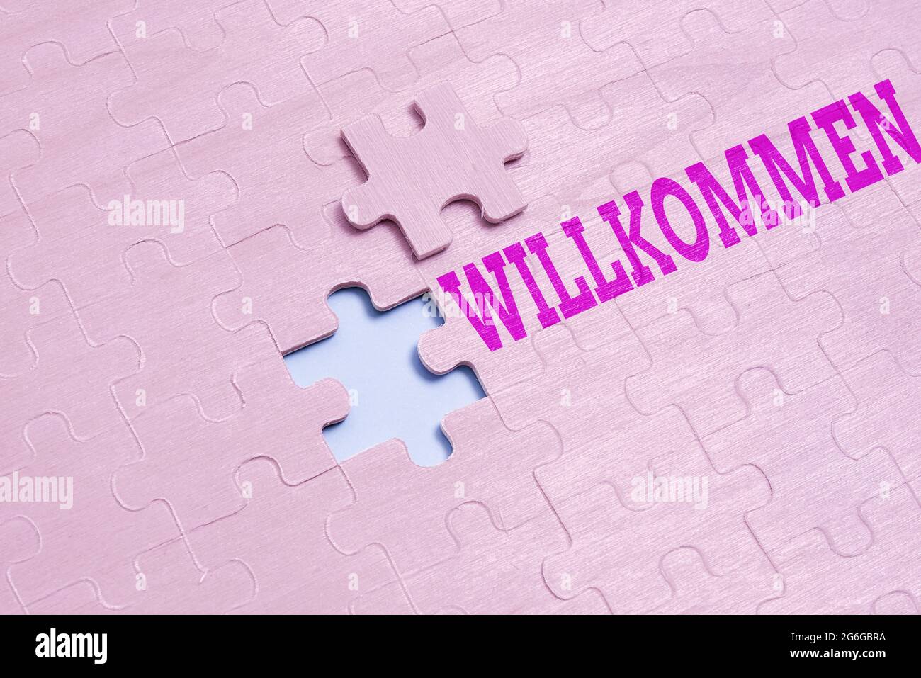 Text showing inspiration willkommen concept meaning welcoming showing