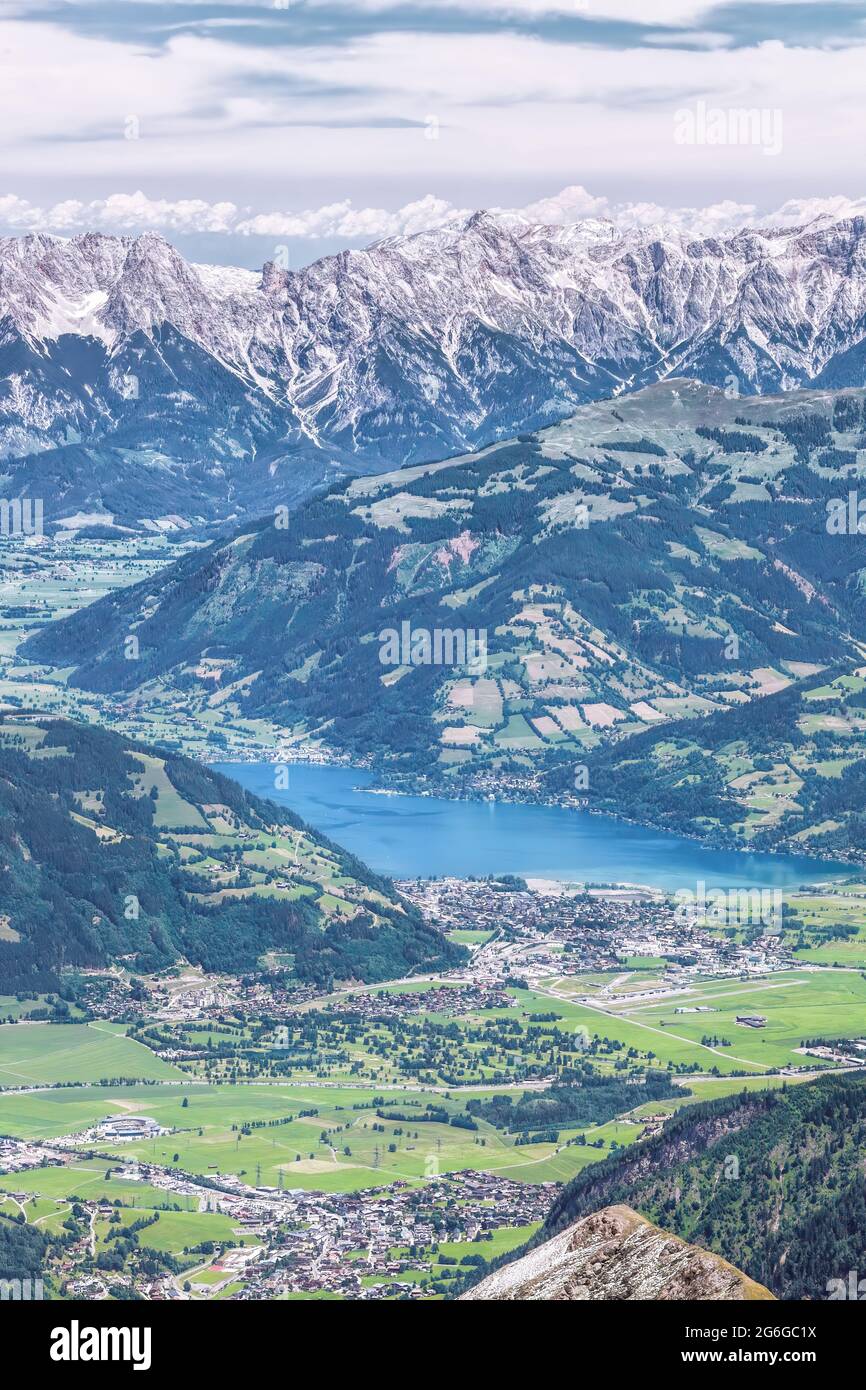 The town of Zell am See in the Zell am See-Kaprun region, Austrian Alps, Salcburger land Stock Photo