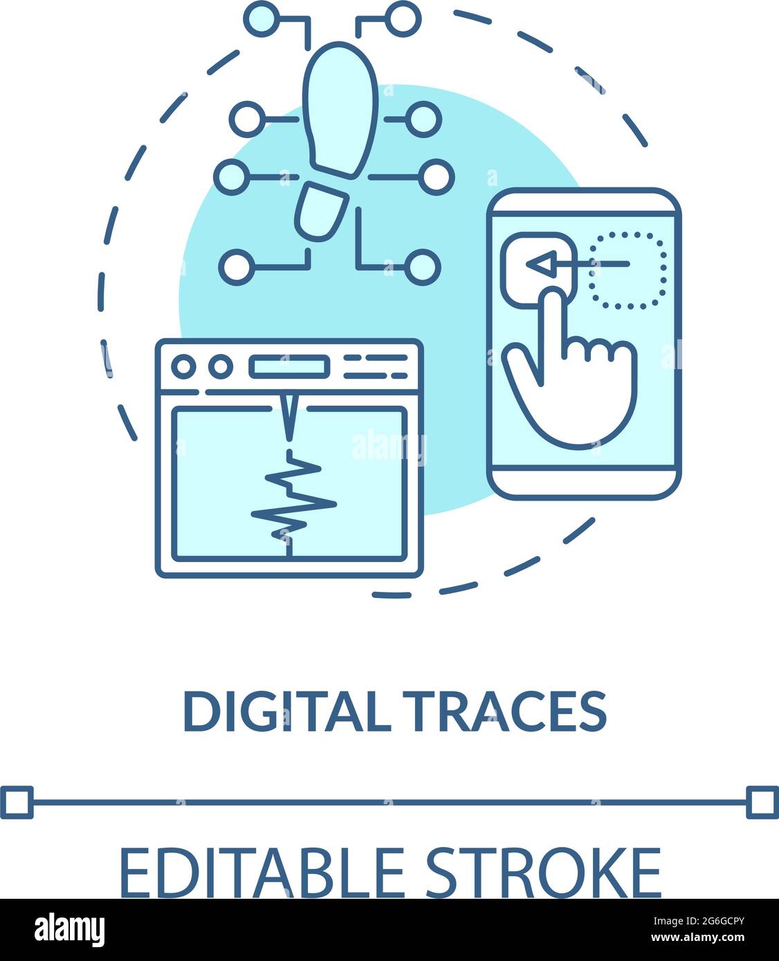 Digital traces concept icon Stock Vector Image & Art Alamy