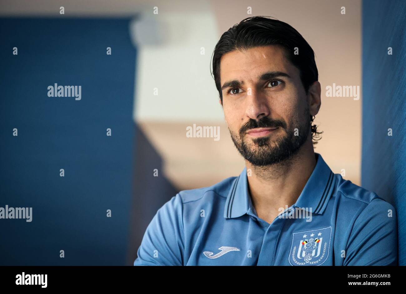 Anderlecht's Lior Refaelov poses for the photographer after a training session of RSC Anderlecht during their stage in Alkmaar, The Netherlands, Tuesd Stock Photo