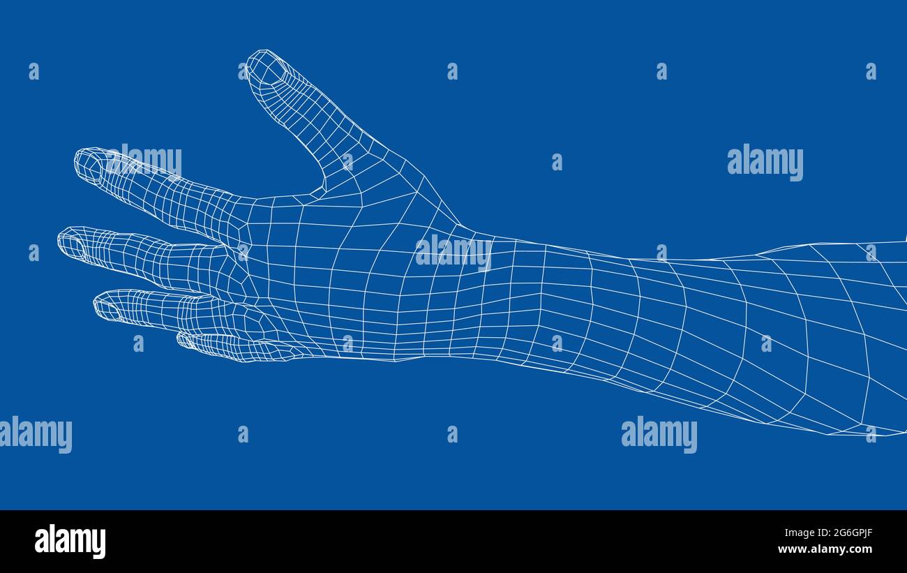 Open palm hand gesture of male hand. Vector Stock Vector Image & Art ...