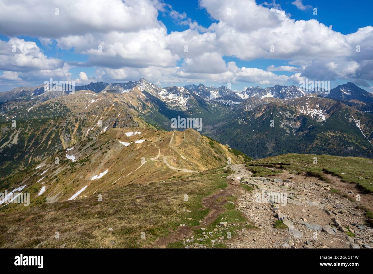 Ridge trail in the Western Tatras. Red peaks area Stock Photo - Alamy