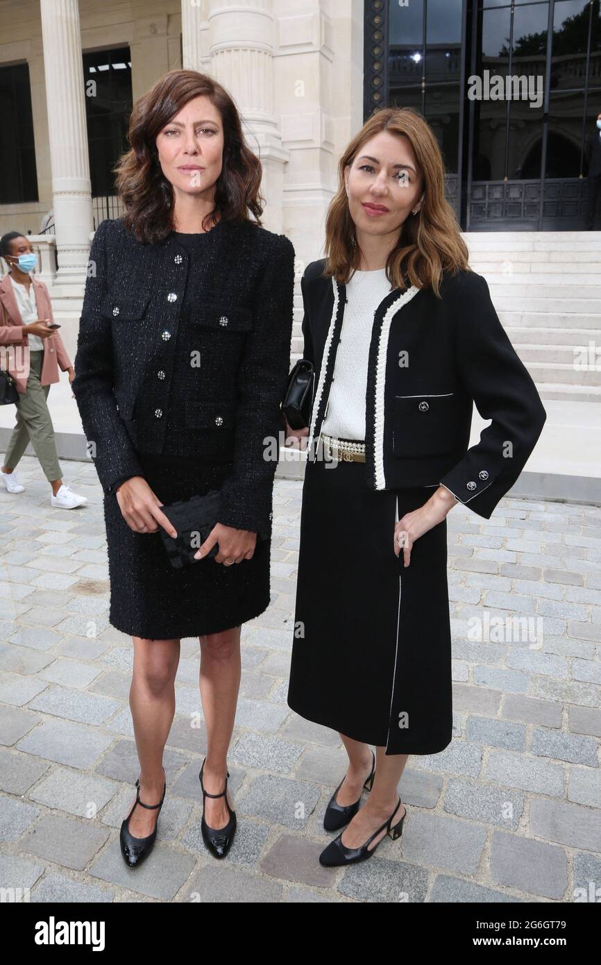 Paris, France. 6th July 2021. Anna Mouglalis and Sofia Coppola during the  Chanel Haute Couture fashion show as part of the Paris Fashion Week  Fall/Winter 2021-2022 on July 6, 2020 in Paris