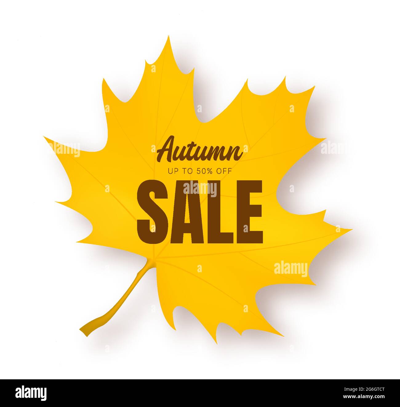 Autumn Sale Banner with Autumn leaves. Vector background Stock Vector ...